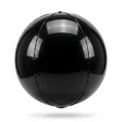 Sleek Black 16-Inch Geometric Foil Orb Balloon