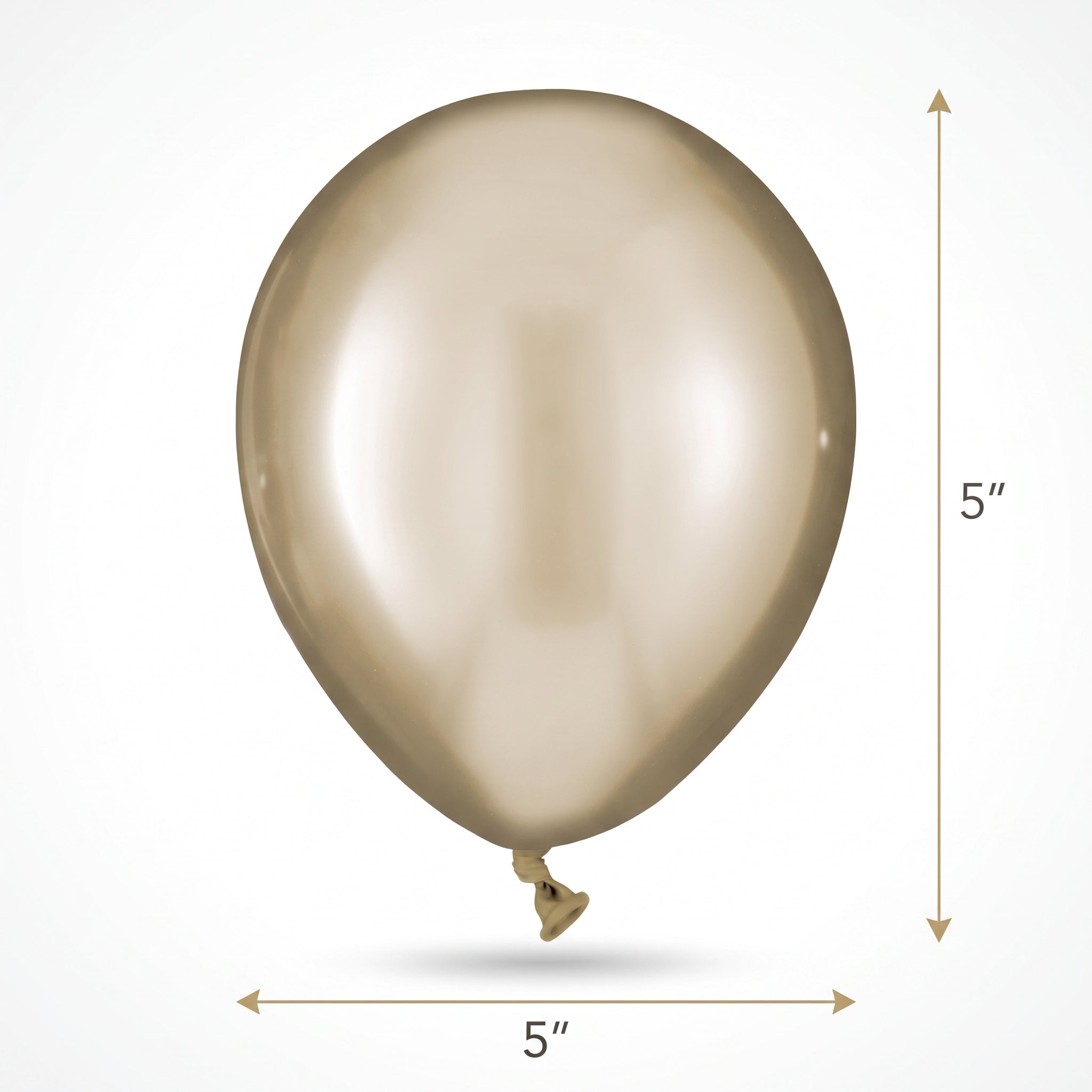 Luxaire Satin Gold 5" Premium Latex Balloons - Pack of 50