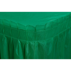 Emerald Green Plastic Table Skirt