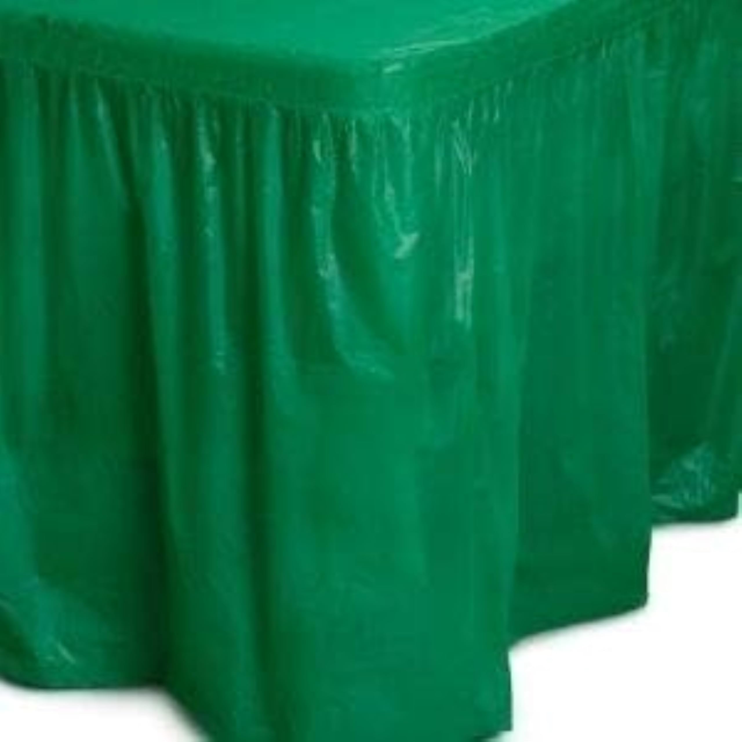 Emerald Green Plastic Table Skirt