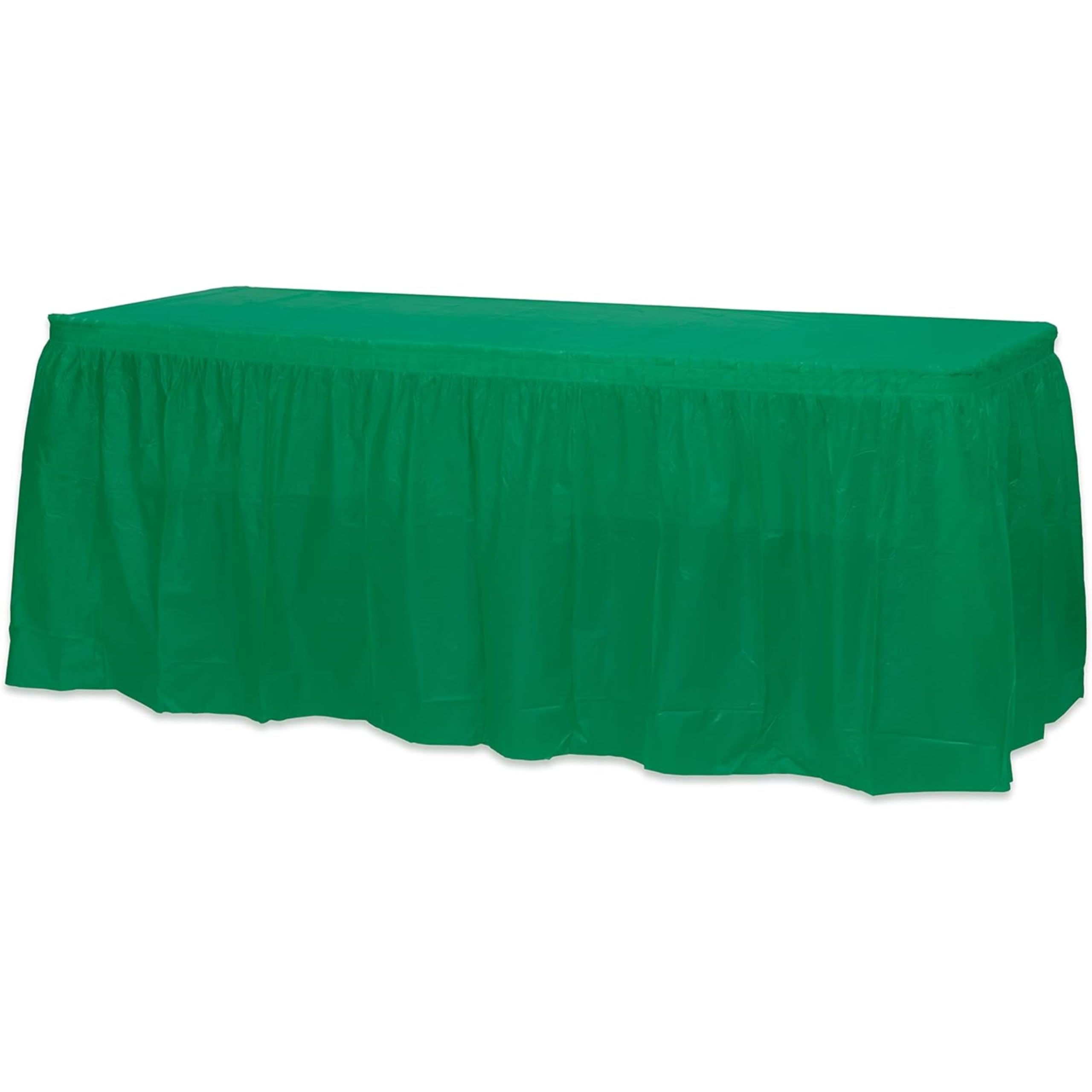 Emerald Green Plastic Table Skirt