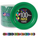 10 in. Emerald Green Paper Plates | 100 Count