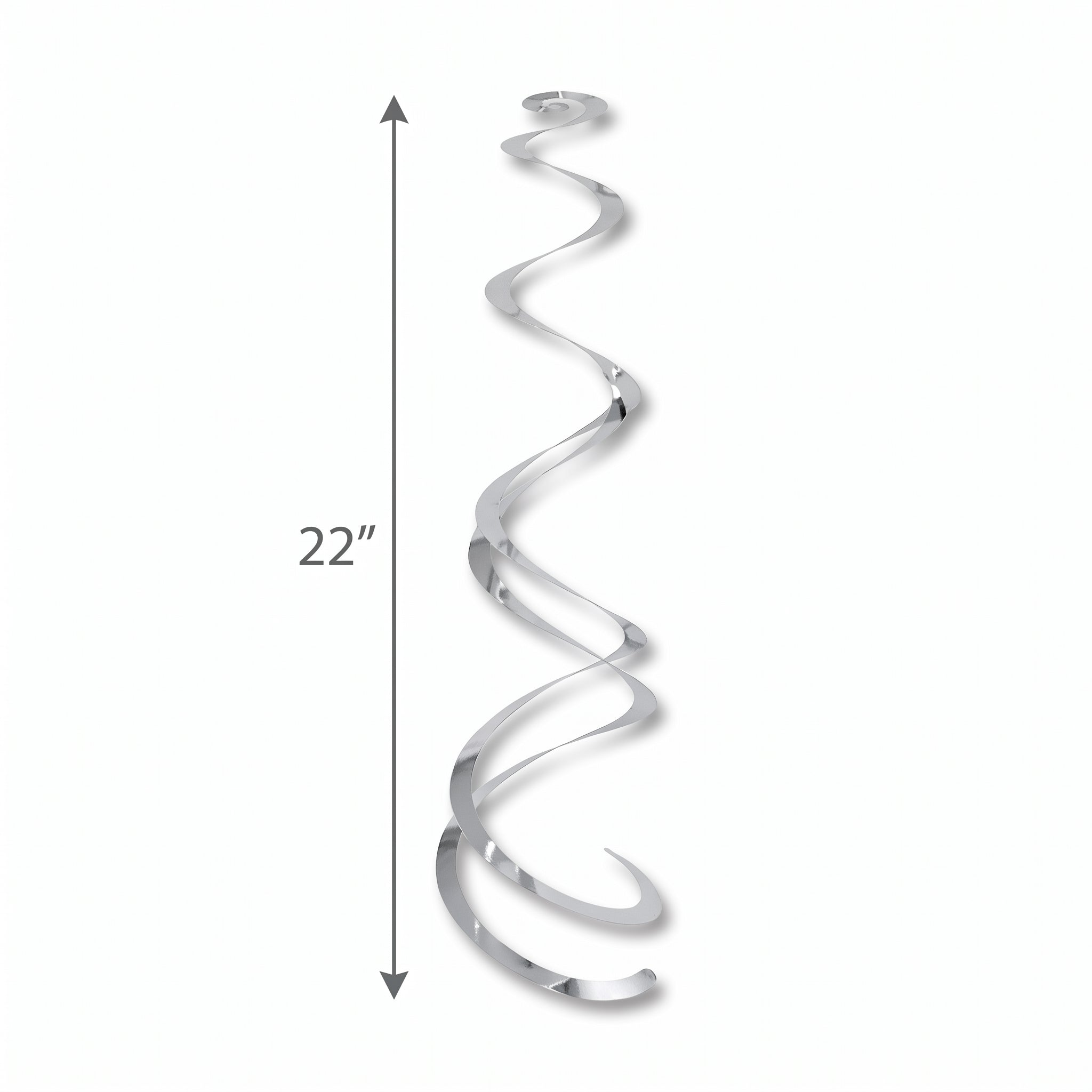 Silver Swirl Decorations - 12 Pack