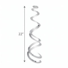Silver Swirl Decorations - 12 Pack