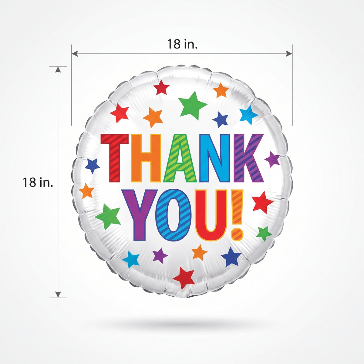 Colorful "Thank You" 18-Inch Foil Balloon