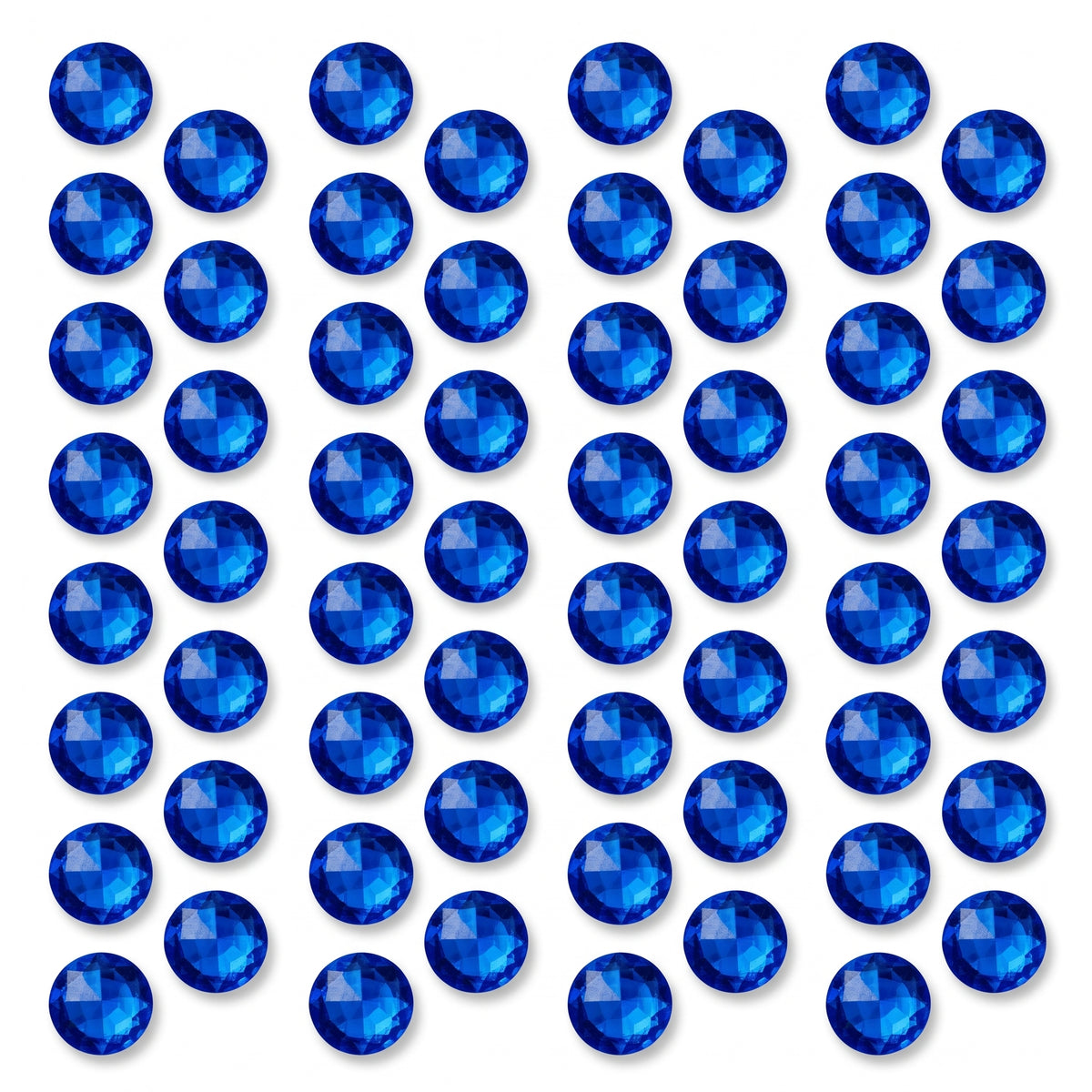 Royal Blue Hair Gems Set - 50 Pieces
