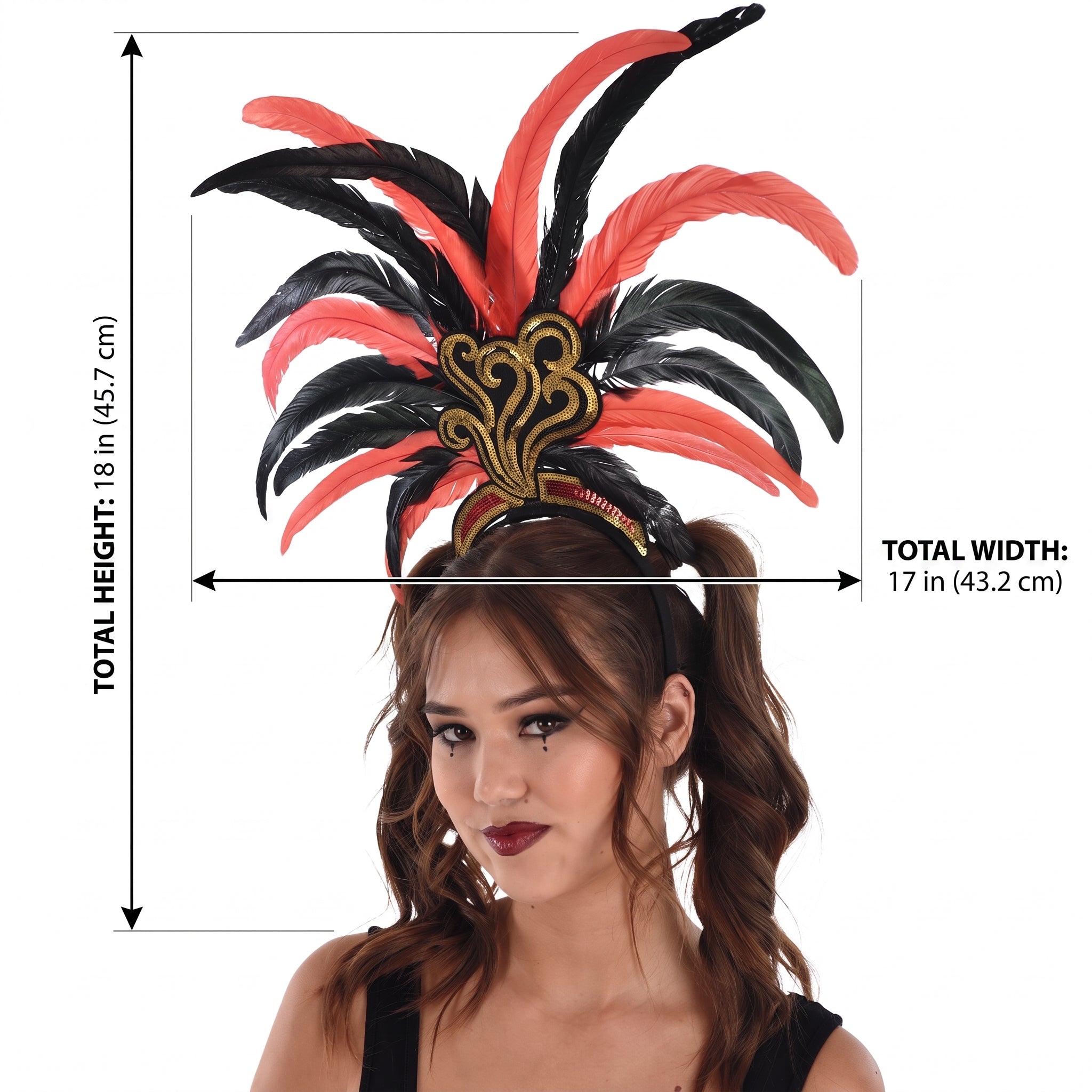 Vintage Circus Halloween Feather Headpiece