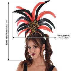 Vintage Circus Halloween Feather Headpiece