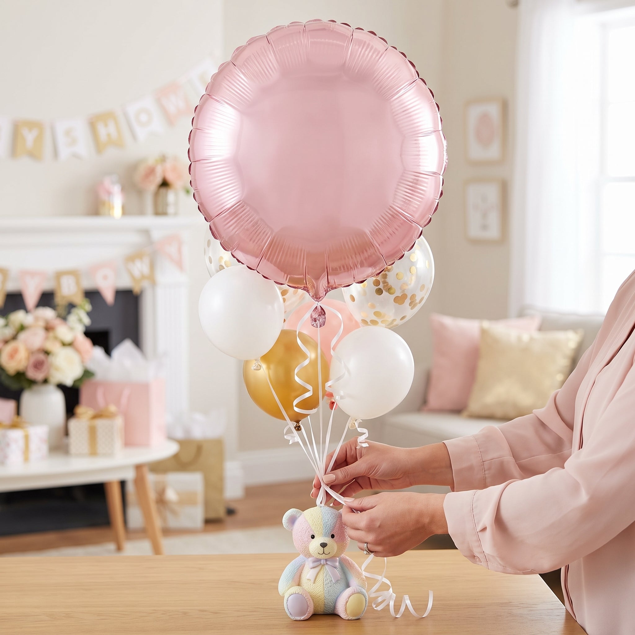 New Pink Metallic Round Foil Balloon - 18 Inch