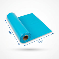 Caribbean Blue Plastic Table Cover Roll - 40" x 100'