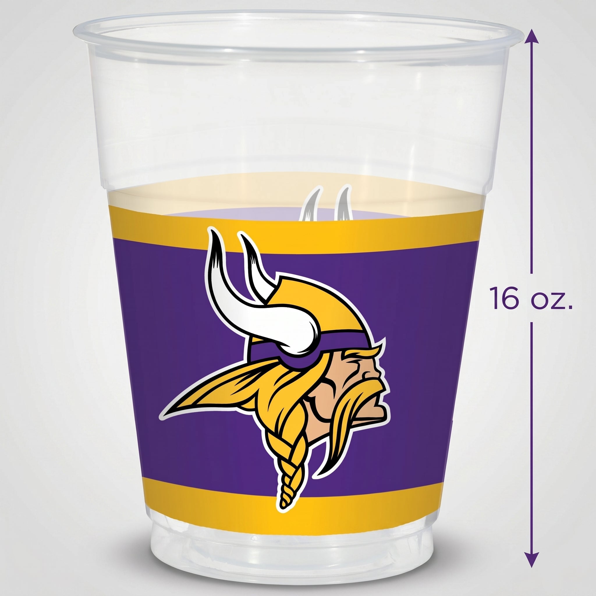 Minnesota Vikings 16oz NFL Plastic Cups - 25 Pack