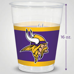 Minnesota Vikings 16oz NFL Plastic Cups - 25 Pack
