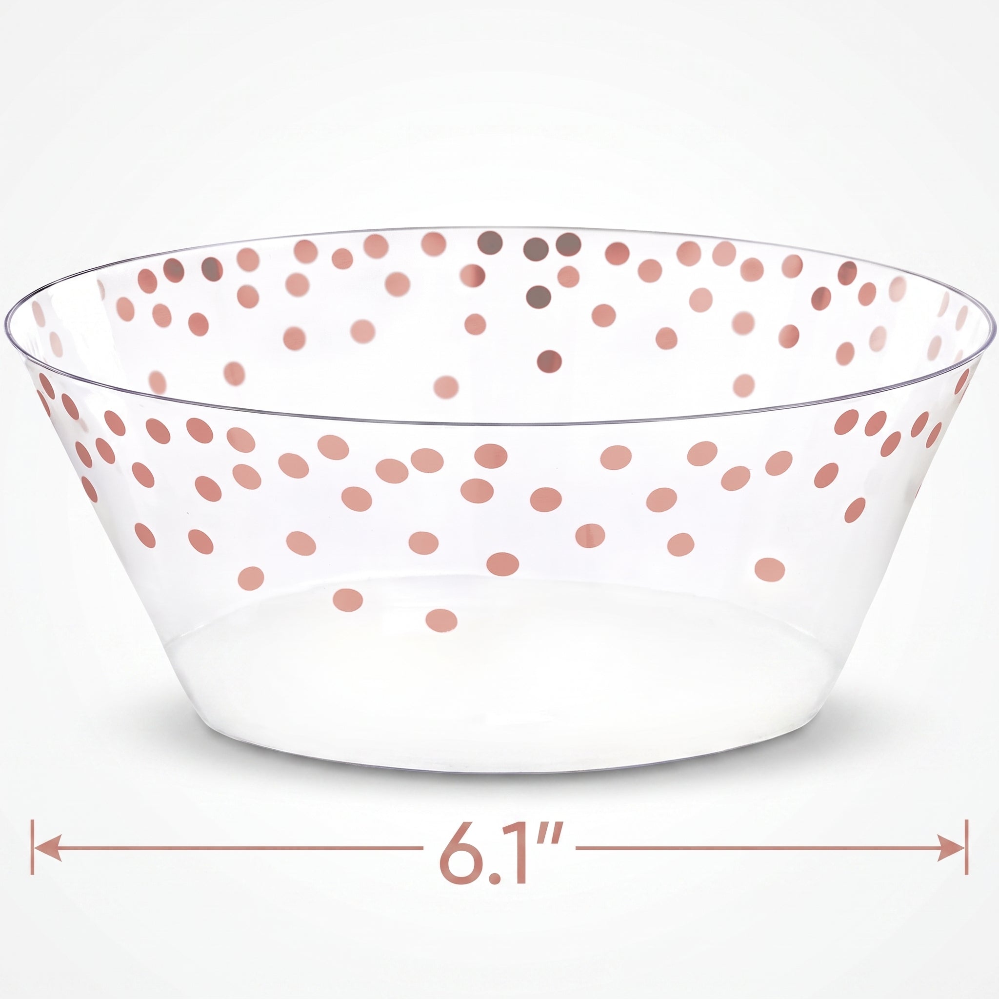 Elegant Rose Gold Dots Plastic Serving Bowl