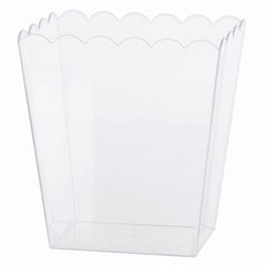 Clear Scalloped Edge Plastic Container, 55 oz