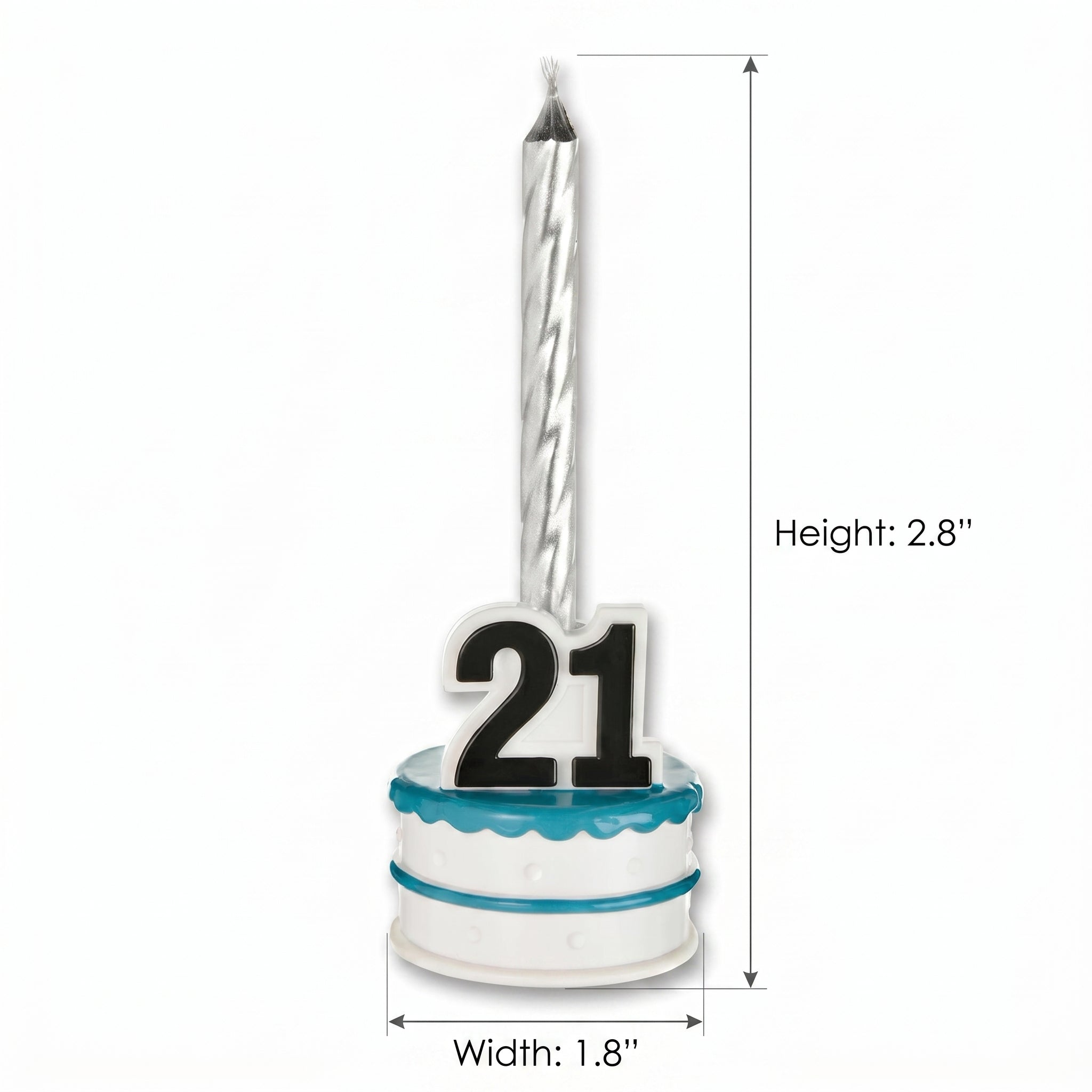 "Finally 21" Birthday Candle Holder with Candle