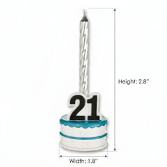 "Finally 21" Birthday Candle Holder with Candle