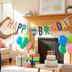 Modern "Happy Birthday" Letter Banner