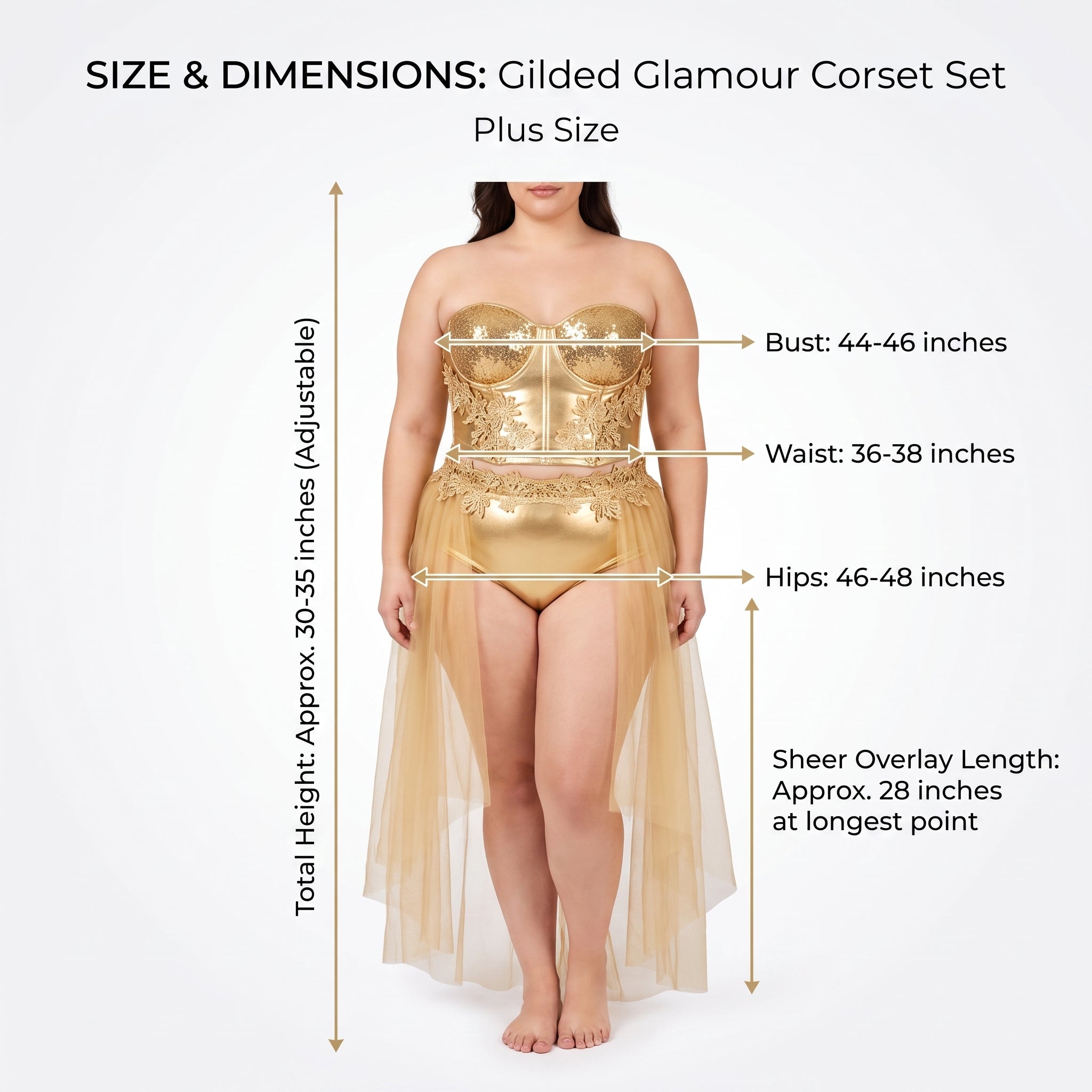 Gilded Glamour Plus Size Corset Costume