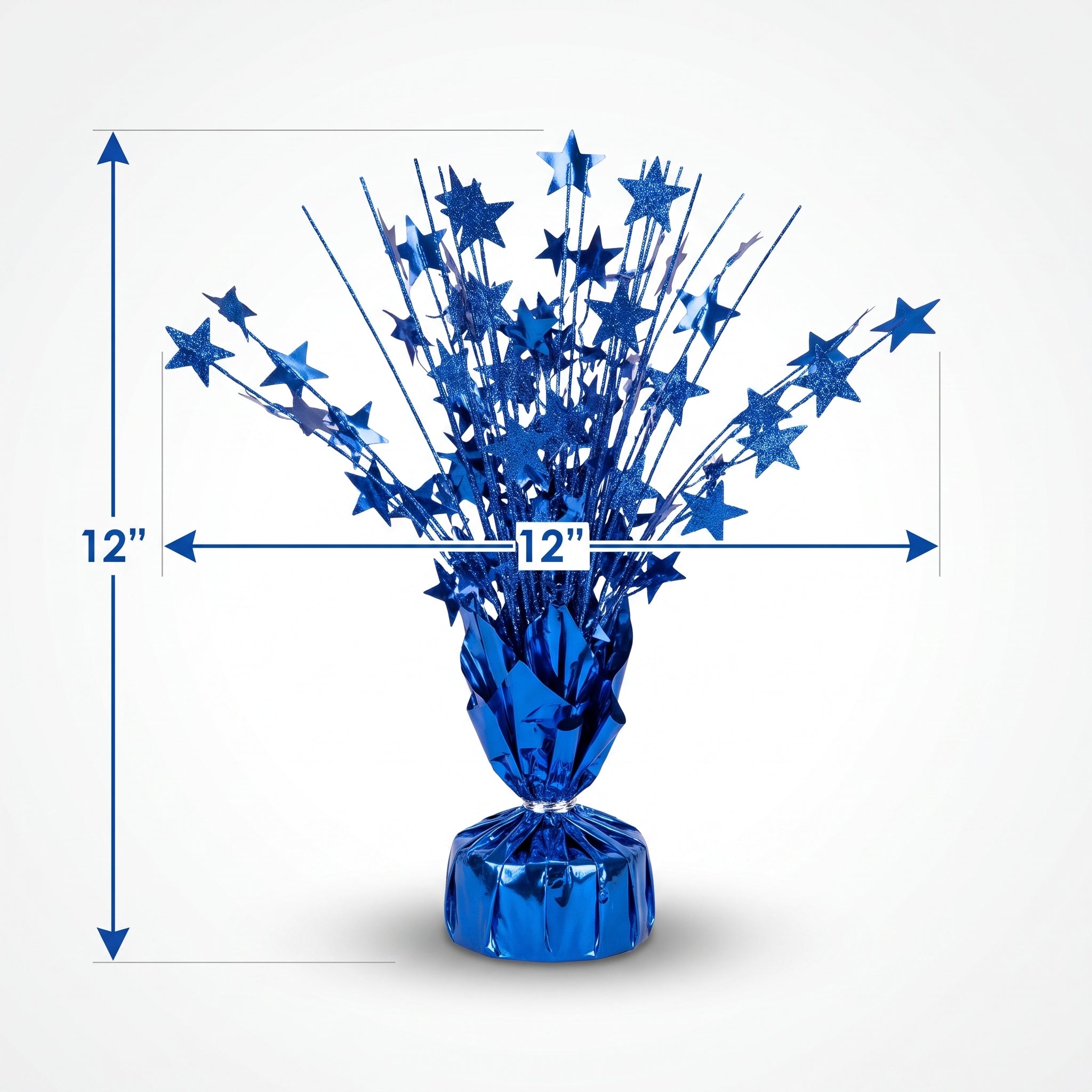 Royal Blue Starburst Foil Spray Centerpiece - 12"