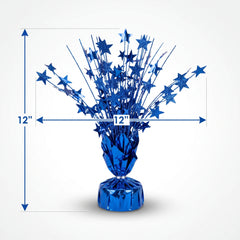 Royal Blue Starburst Foil Spray Centerpiece - 12"