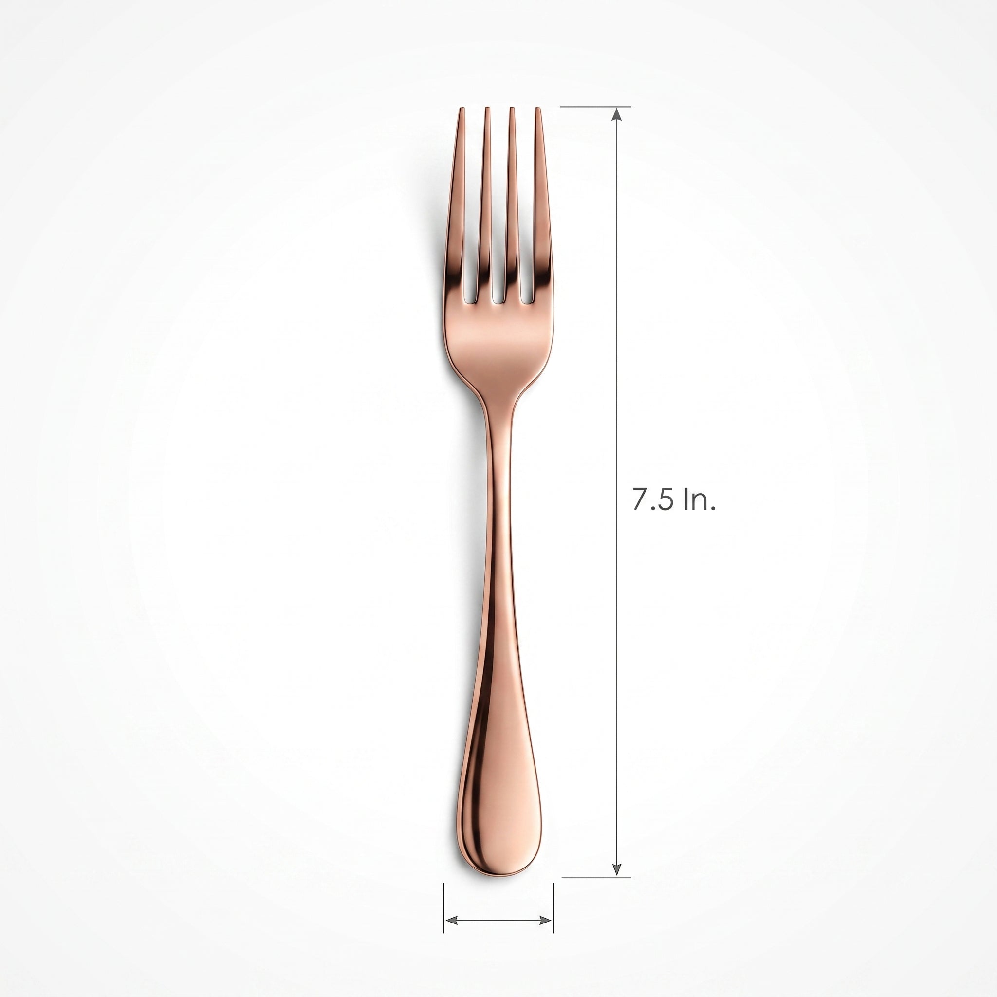 Premium Rose Gold Metallic Forks - 40 Count