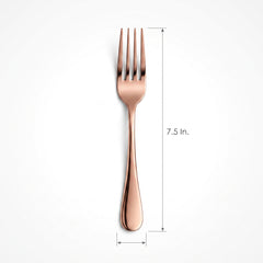 Premium Rose Gold Metallic Forks - 40 Count