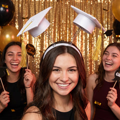 White Graduation Cap Headbopper