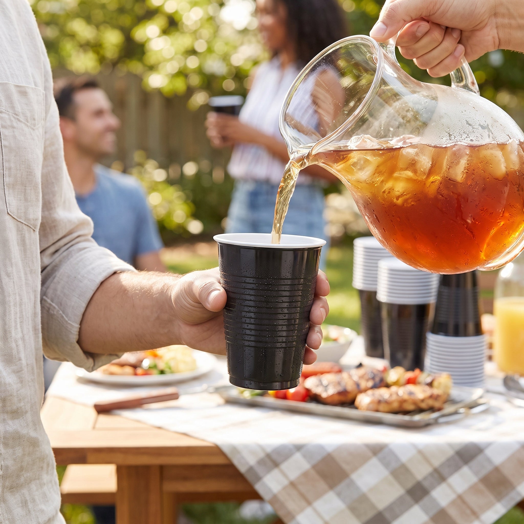 Black Plastic Party Cups - 18 oz | 16 Count