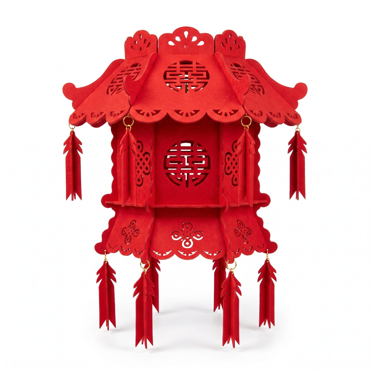 18-inch Chinese Palace Felt Lantern for Lunar New Year