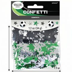 Soccer & Stars Confetti Pack - Sports Party Decoration, 1.2 oz