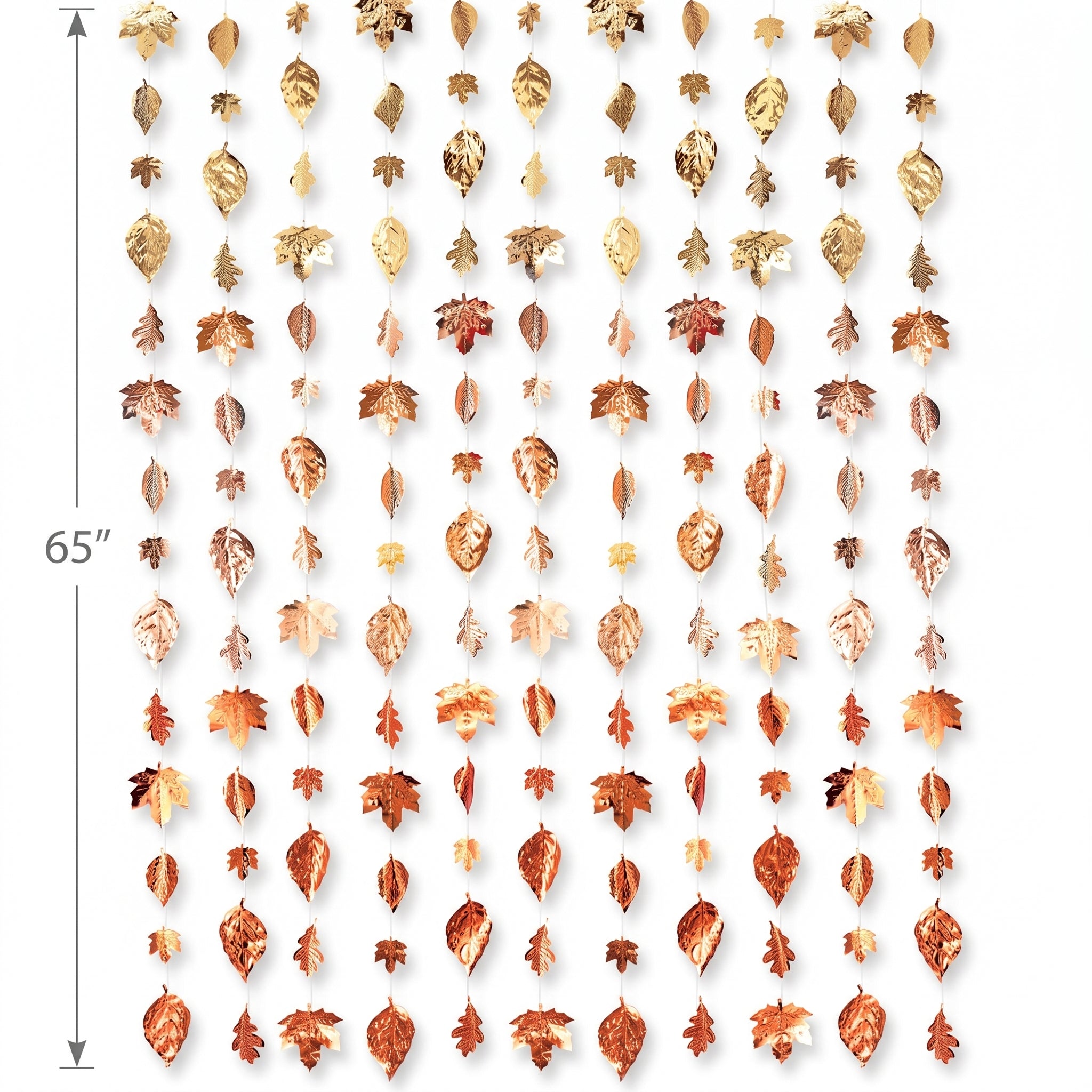 Elegant Metallic Leaves Backdrop for Thanksgiving Celebrations