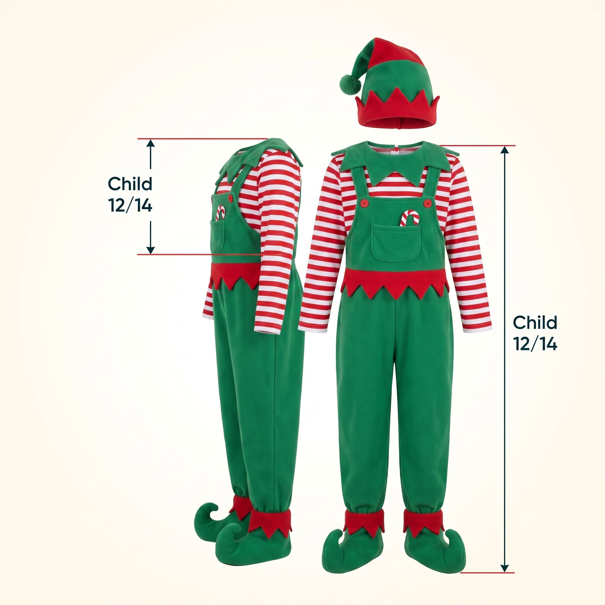 Children's Unisex Elf Costume - Festive Holiday Attire
