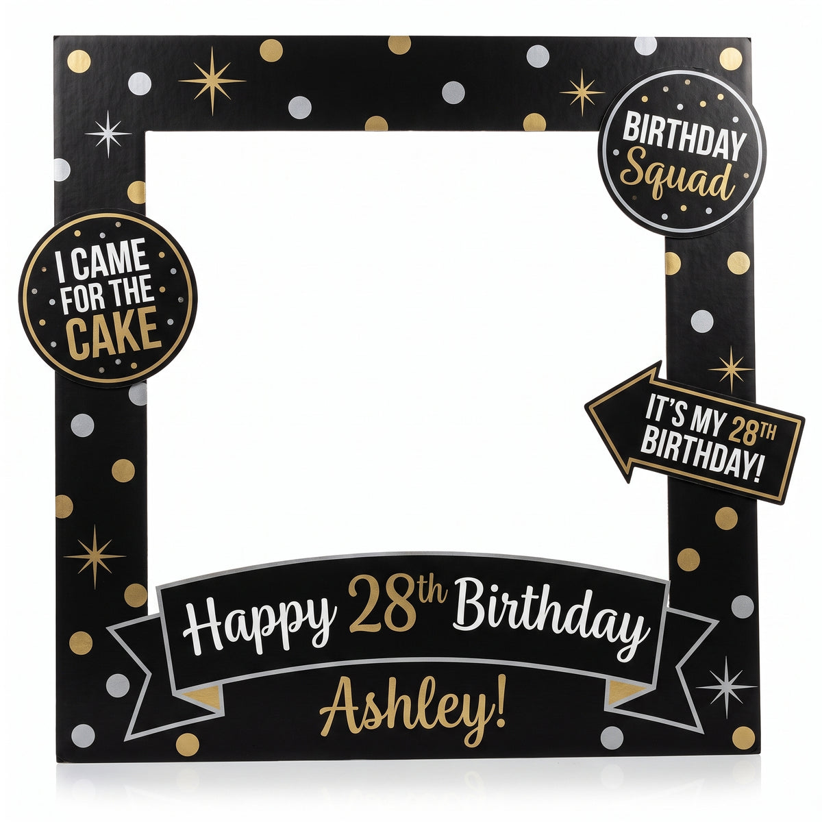 Sparkling Celebration DIY Customizable Photo Frame Kit for Birthday Parties