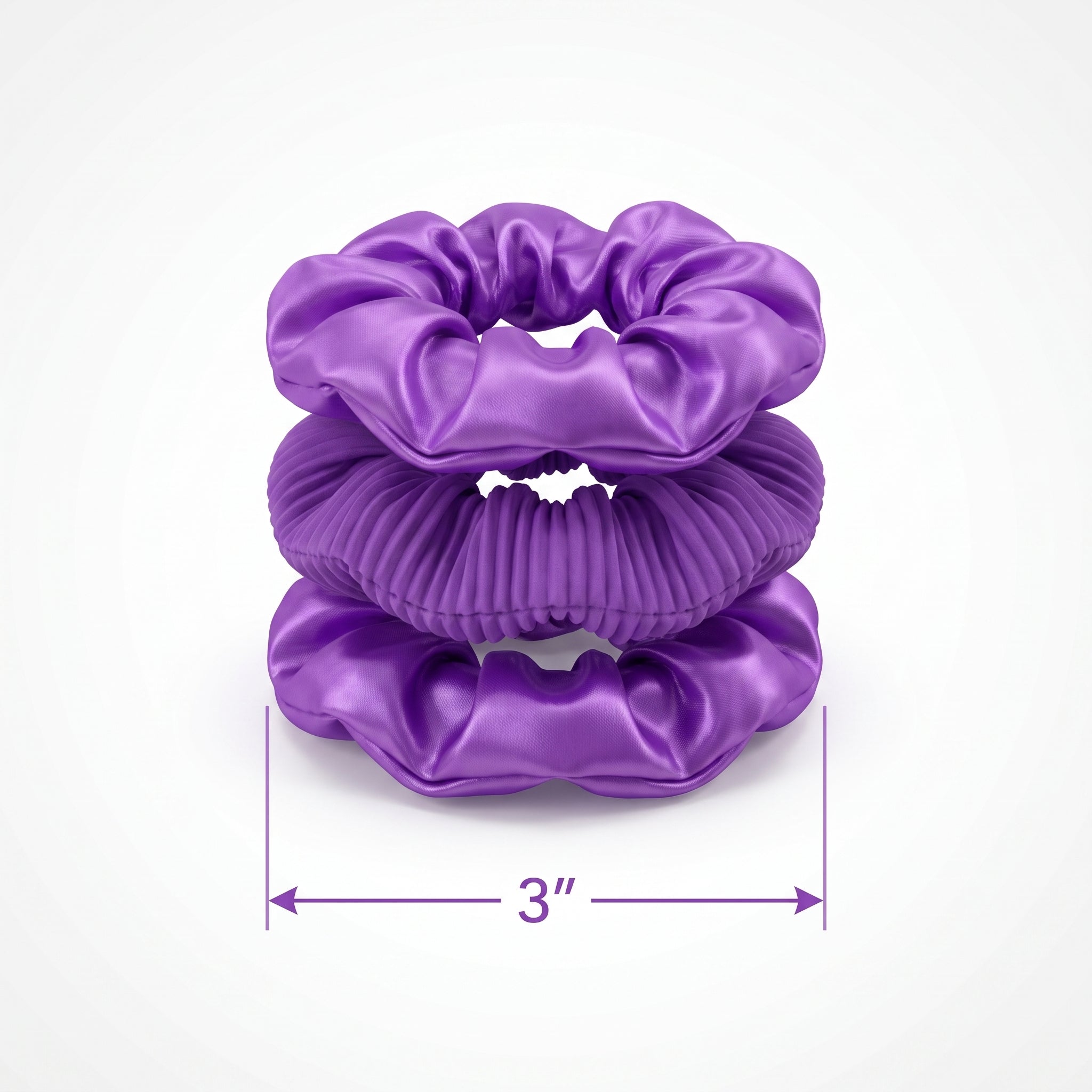 Purple Scrunchies 3-Pack - Team Spirit Collection
