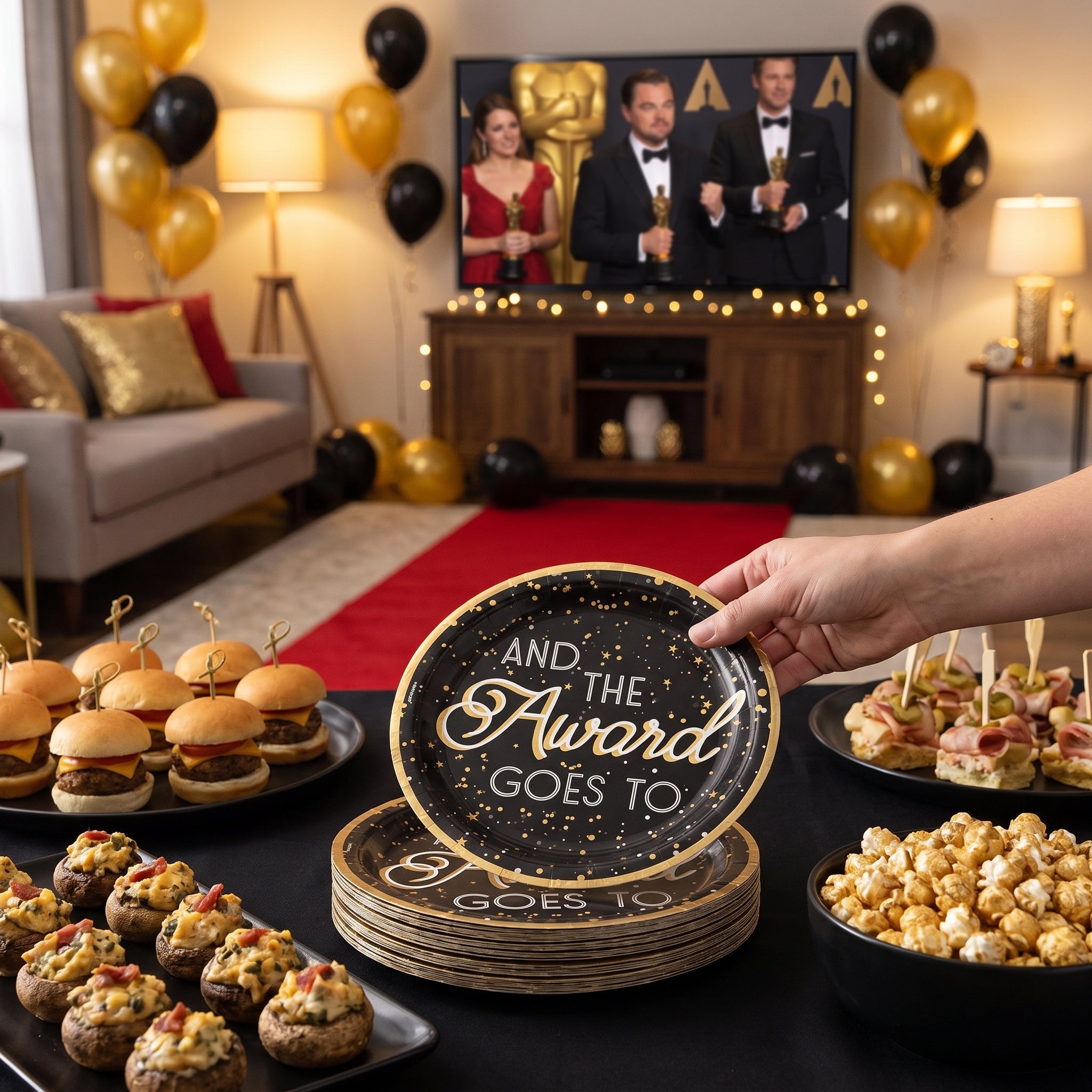 Awards Night "And the Award Goes To" 10-Inch Paper Dinner Plates - 10 in. - 8 Pack