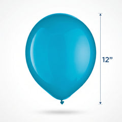 Bulk Caribbean Blue Latex Balloons - 12 Inch | 100 Count