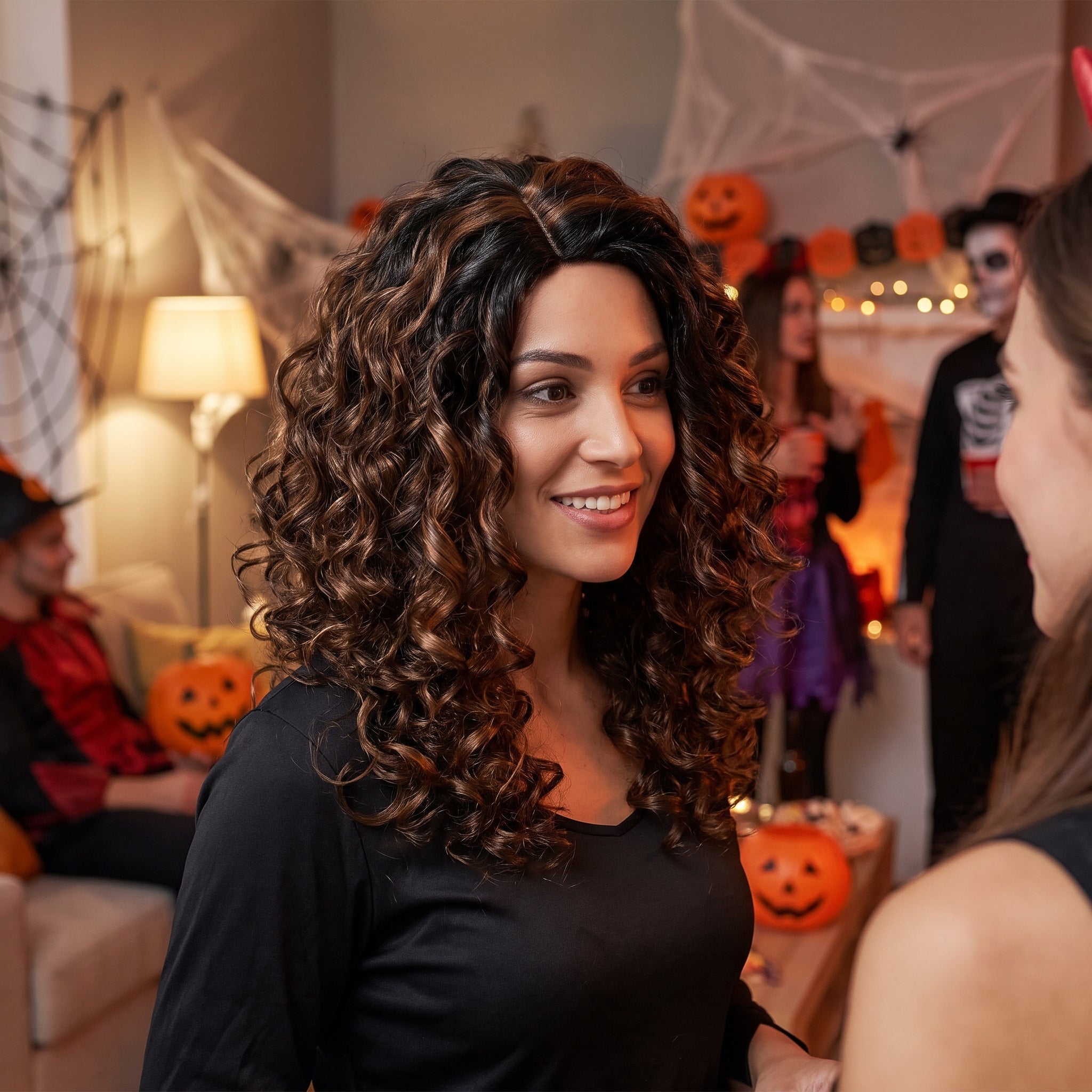 Envy Brown Curly Wig - Halloween Costume Accessory