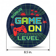 Game On Gamer Birthday Paper Plates - 8.5" (8 Count)
