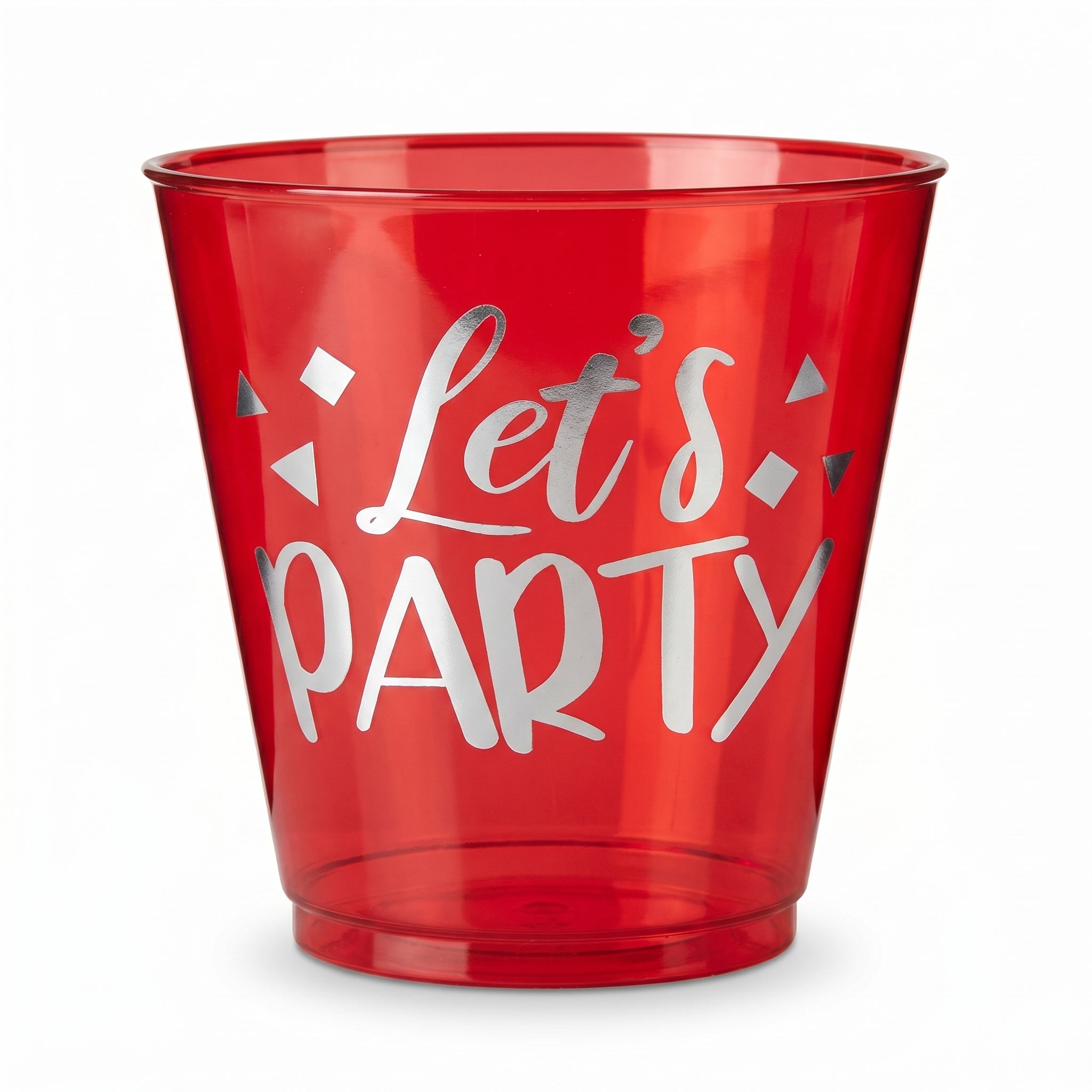 Let's Party Reusable Red Plastic Tumbler Cups, 9oz, 30-Pack