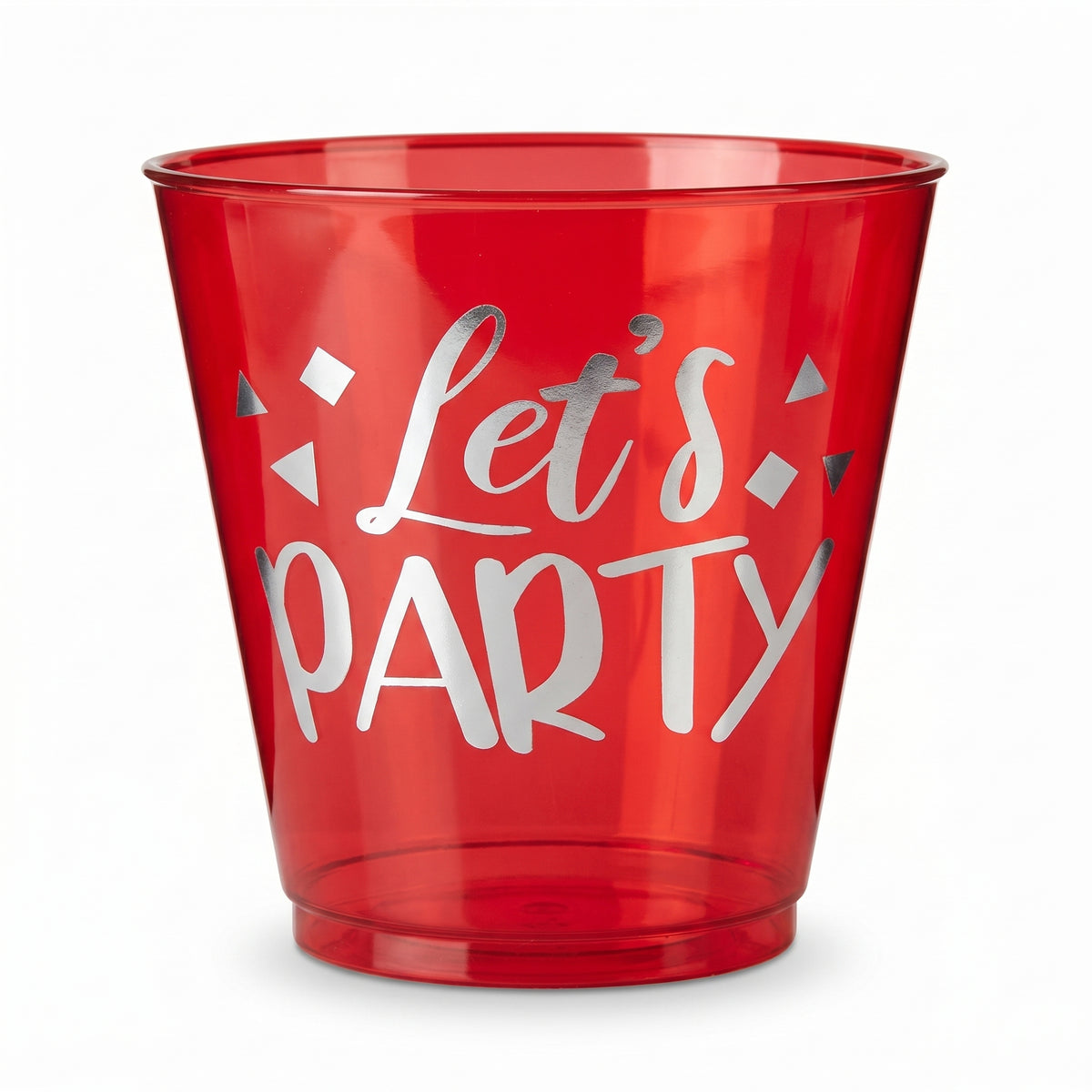 Let's Party Reusable Red Plastic Tumbler Cups, 9oz, 30-Pack