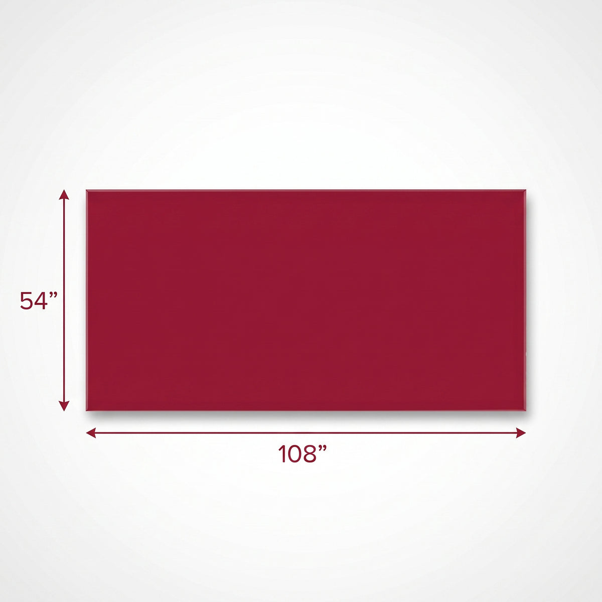 Red Plastic Rectangular Table Cover - 54" x 108"