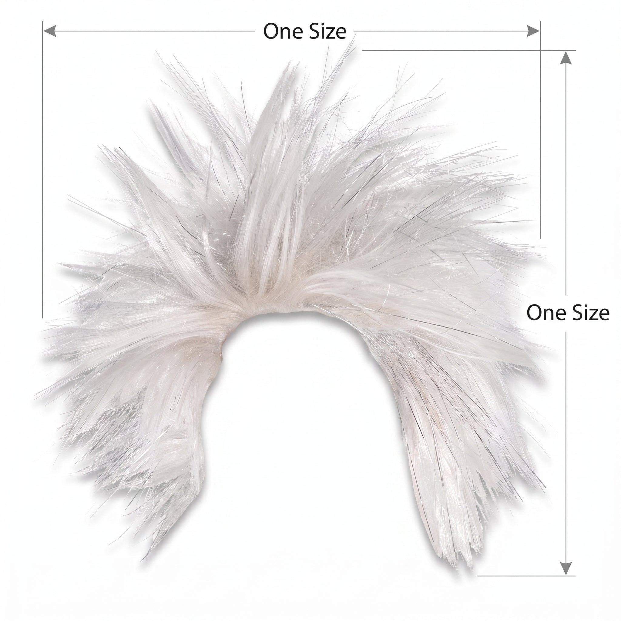 Silver Crazy Wig - Team Spirit Costume Accessory
