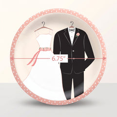Elegant Wedding Attire 6.75" Paper Plates