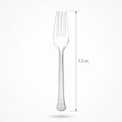 Heavyweight Clear Plastic Fork - 7.5 in.