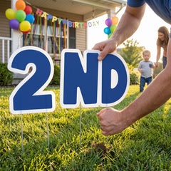 Blue "ND" Birthday Yard Sign