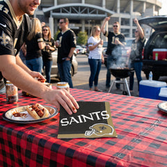 New Orleans Saints Lunch Napkins - NFL Party Supplies with Team Helmet Design, 6.5 In Paper Napkins for Tailgates, Game Day, Birthdays