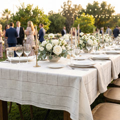 Elegant Linen Wedding Tablecloth