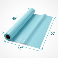 Robin's Egg Blue Plastic Table Cover Roll - 40" x 100'