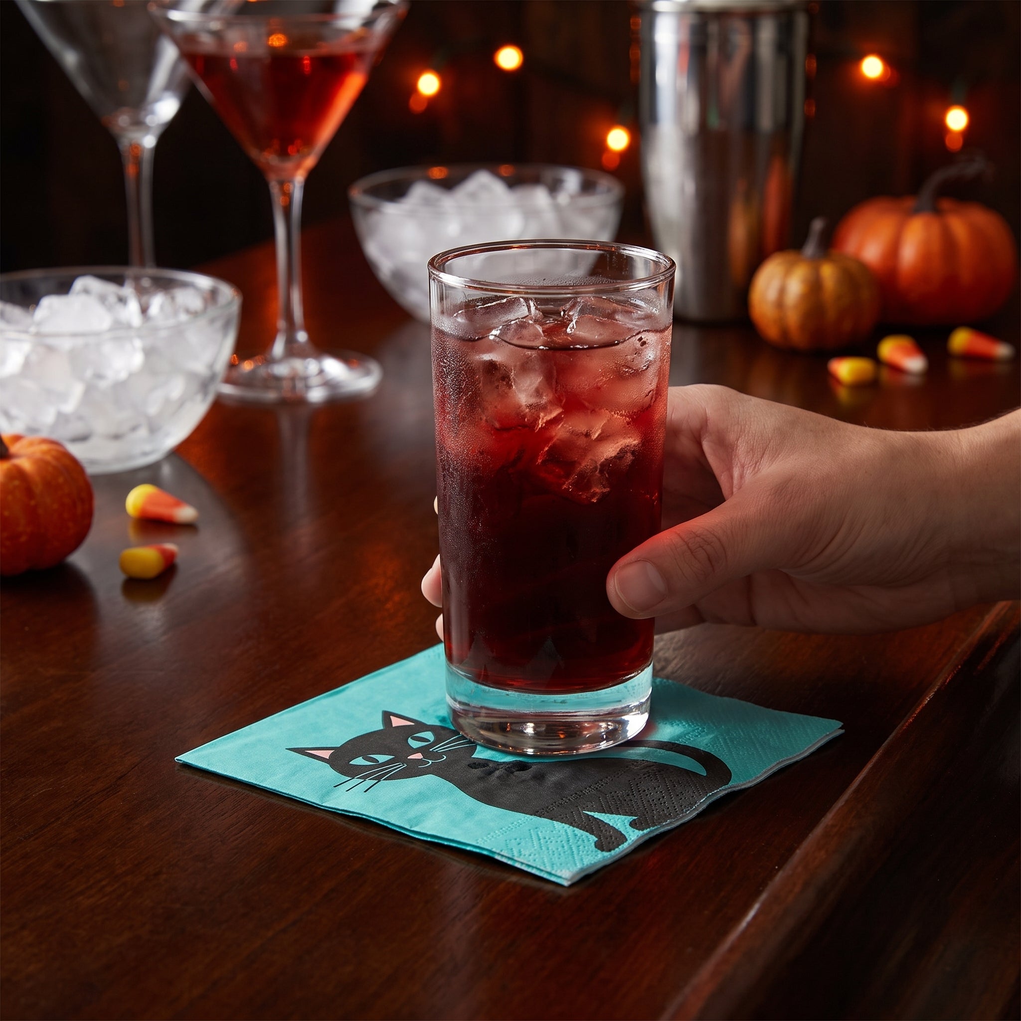 Frightfully Fun Halloween Beverage Napkins - 5 In. X 5 In.