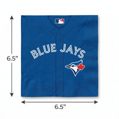 Toronto Blue Jays MLB Jersey Lunch Napkins - 6.5 In. x 6.5 In., 36-Pack